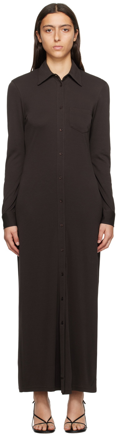 Filippa K Brown Slim Maxi Dress