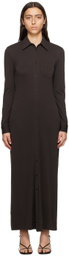 Filippa K Brown Slim Maxi Dress