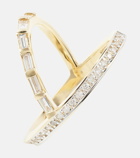 Mateo 14kt Y-bar gold ring with diamonds