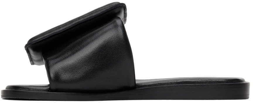 BOYY Black Puffy Flat Sandals