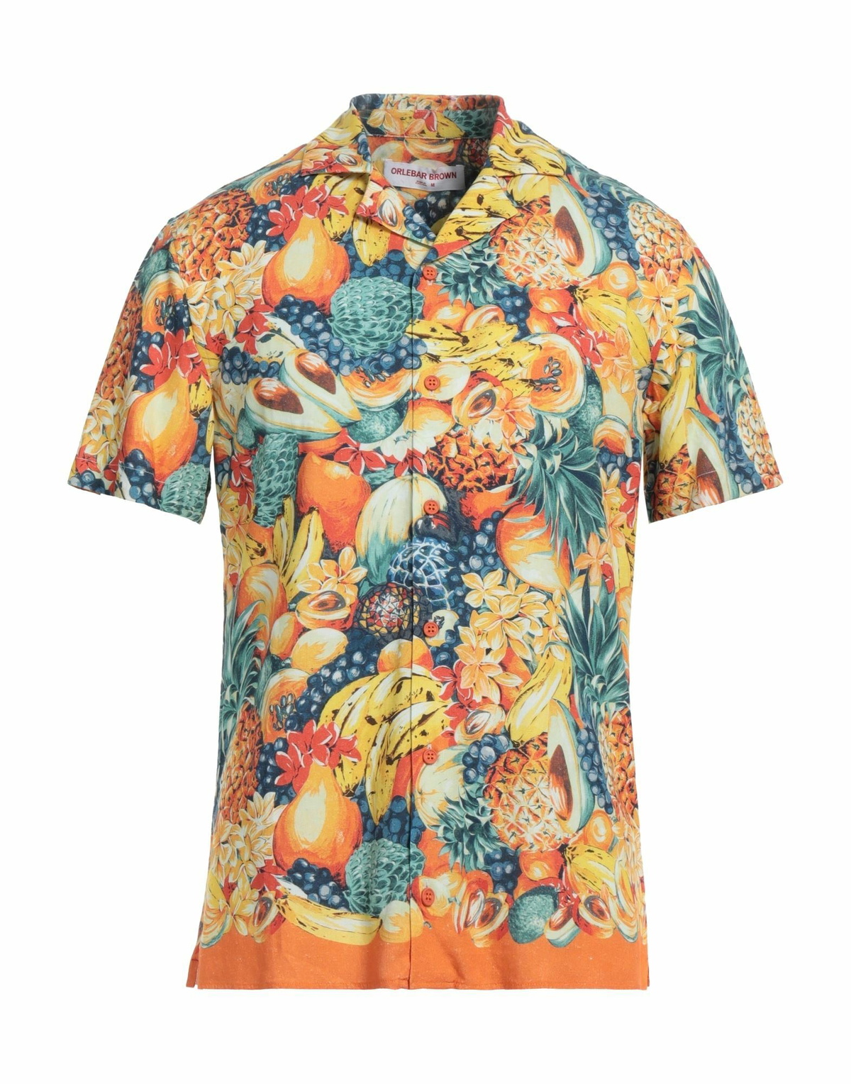 Orlebar Brown Mens Shirt in Orange