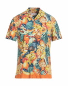 Orlebar Brown Mens Shirt in Orange