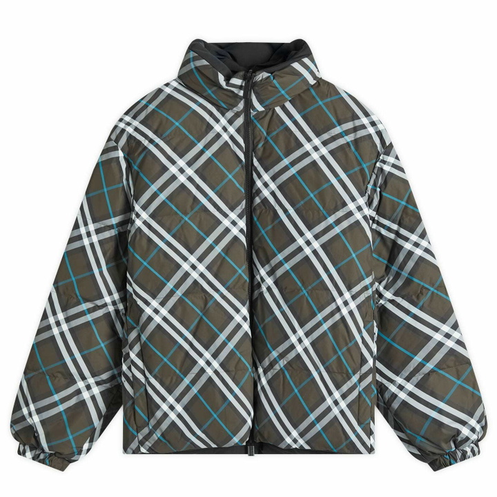Photo: Burberry Men's Reversible Check Puffer Jacket in Snug Ip Check