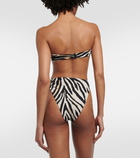 Magda Butrym Zebra-print bandeau bikini top