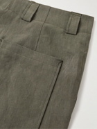 Zegna - Wide-Leg Linen Trousers - Green