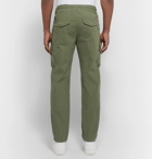 John Elliott - Slim-Fit Cotton Drawstring Cargo Trousers - Army green