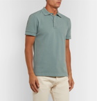 TOM FORD - Slim-Fit Garment-Dyed Cotton-Piqué Polo Shirt - Blue