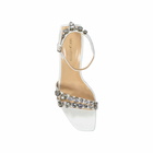 Sergio Rossi Leather Crystal Sandals