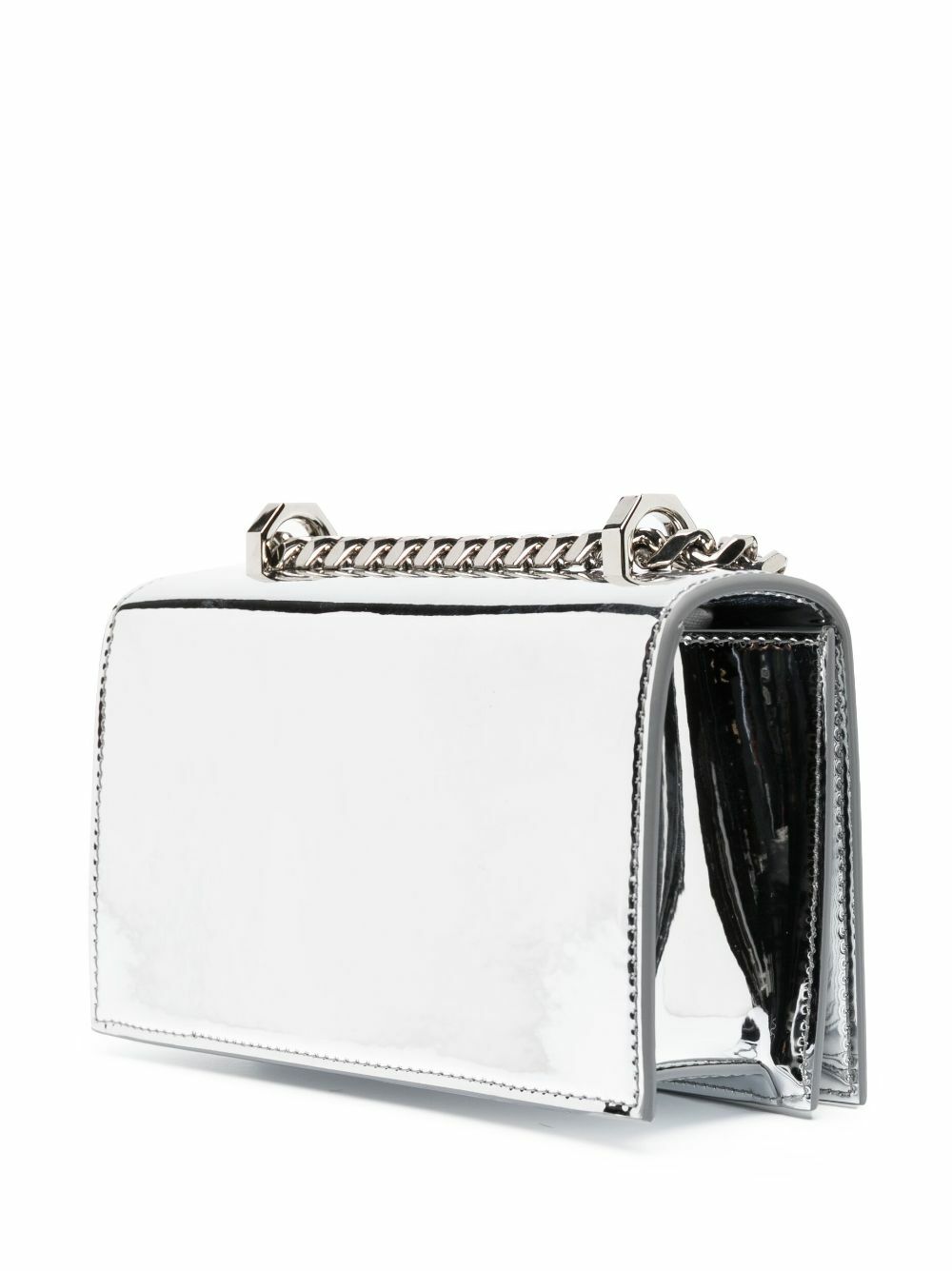 ALEXANDER MCQUEEN - Mini Jewelled Satchel Metallic Effect Crossbody Bag