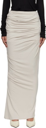 Entire Studios Off-White Drape Maxi Skirt
