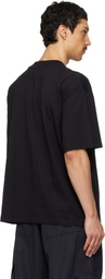 EGONlab Black Hermine Print Cotton T-shirt