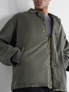 A.PRESSE - US Navy N-4 Deck Cotton-Herringbone Jacket - Green