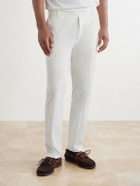 James Perse - Slim-Fit Stretch Cotton-Blend Trousers - Neutrals