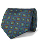 Rubinacci - 6cm Printed Silk-Twill Tie - Blue