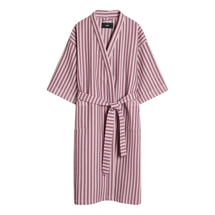 Photo: HAY Waffle Bathrobe in Stripe Cool Pink