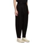 Lad Musician Black 1 Tuck Tapered Wide Pants