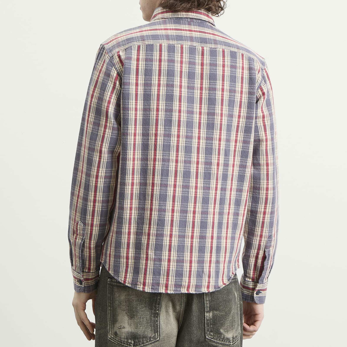 RRL Men's Lee Check Shirt in Rl-801 Blue/Cream/Red RRL