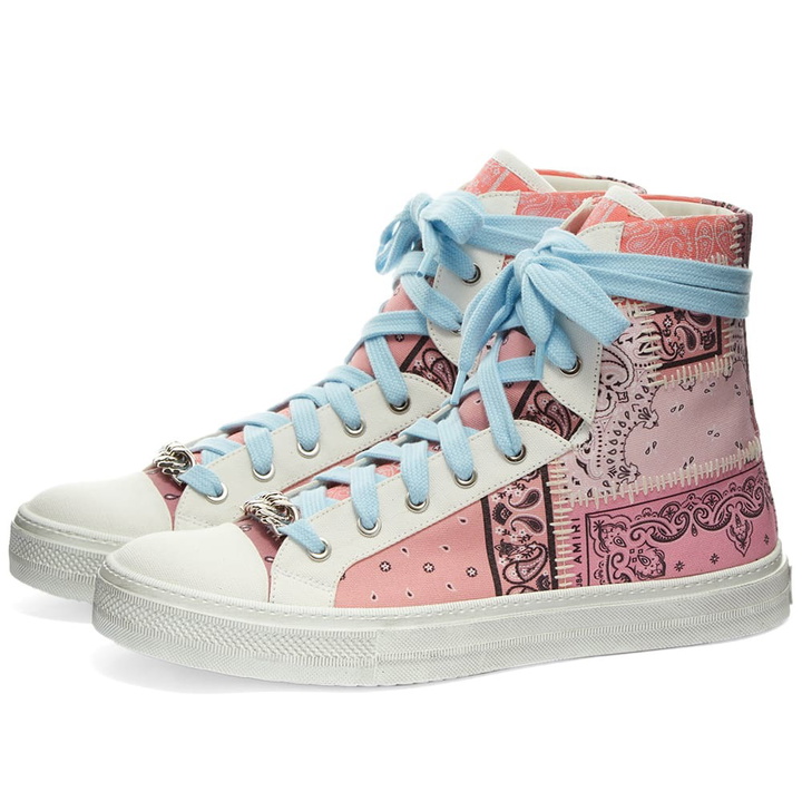 Photo: AMIRI Bandana Patchwork Hi Sunsets Sneaker