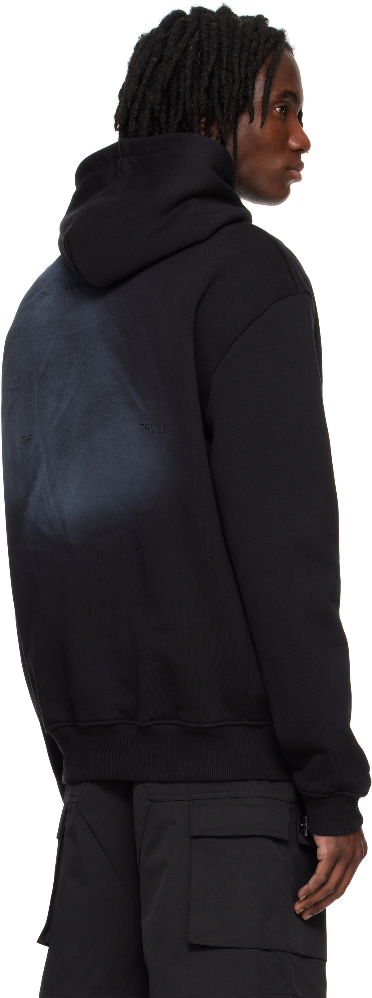 HELIOT EMIL Black Fluxus Hoodie