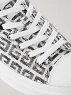 GIVENCHY - City Leather-Trimmed Logo-Jacquard Canvas Sneakers - Black