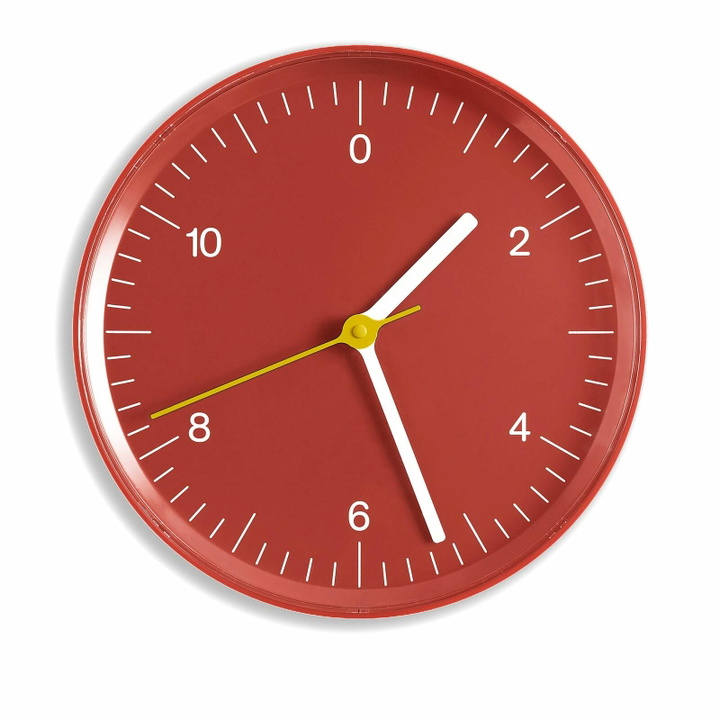 Photo: HAY Jasper Morrison Wall Clock in Red 