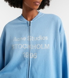 Acne Studios Oversized cotton-blend zip-up sweatshirt