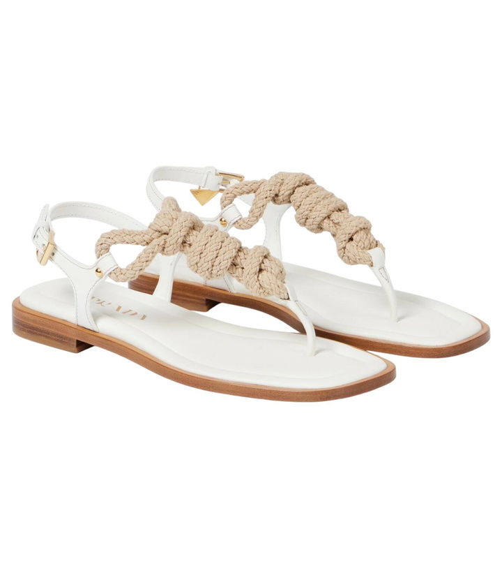 Photo: Prada Leather-trimmed thong sandals