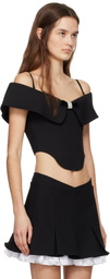 SHUSHU/TONG Black Off Shoulder Corset Top