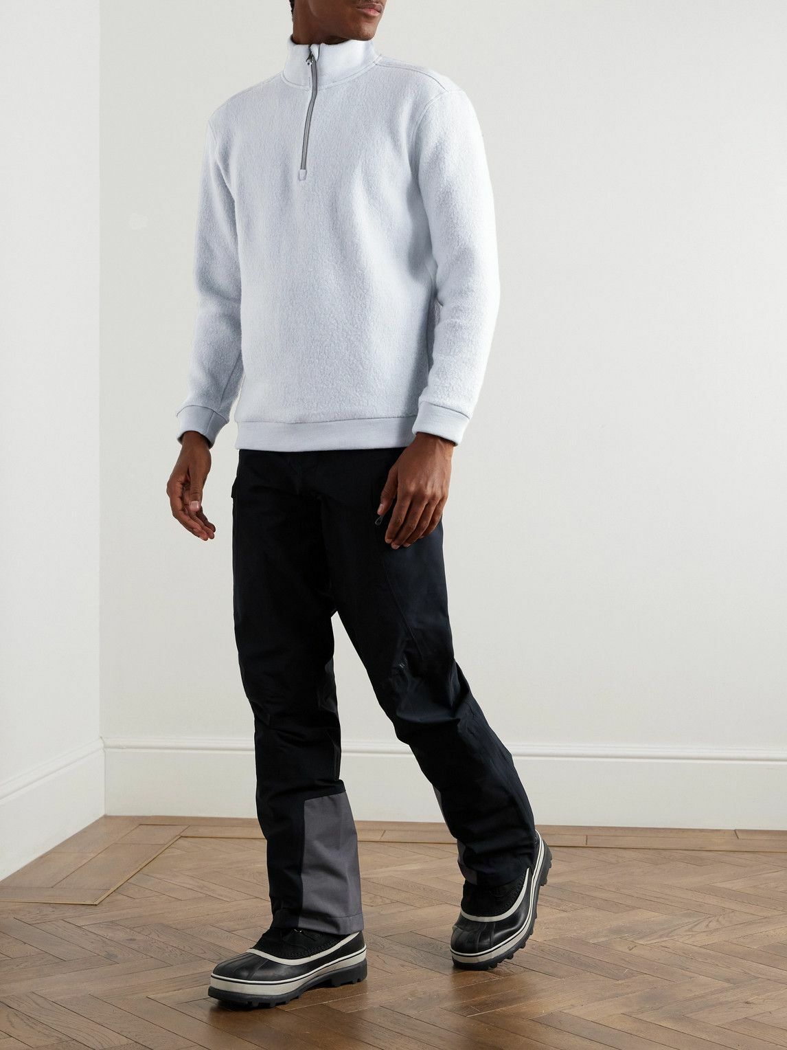 Houdini - Alto Woolly Treemerino™ Fleece Half-Zip Base Layer - Blue