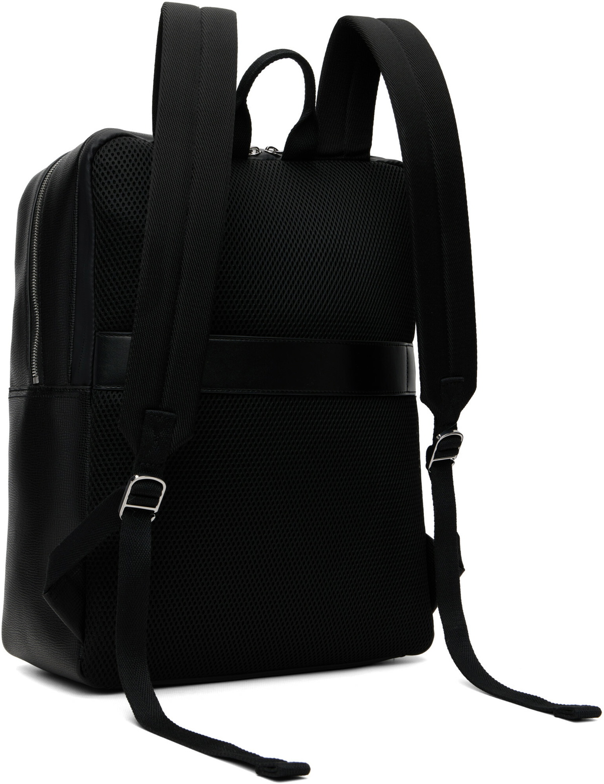 Lacoste Black Ossian Leather Backpack