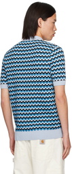 Fred Perry Blue Jacquard Polo