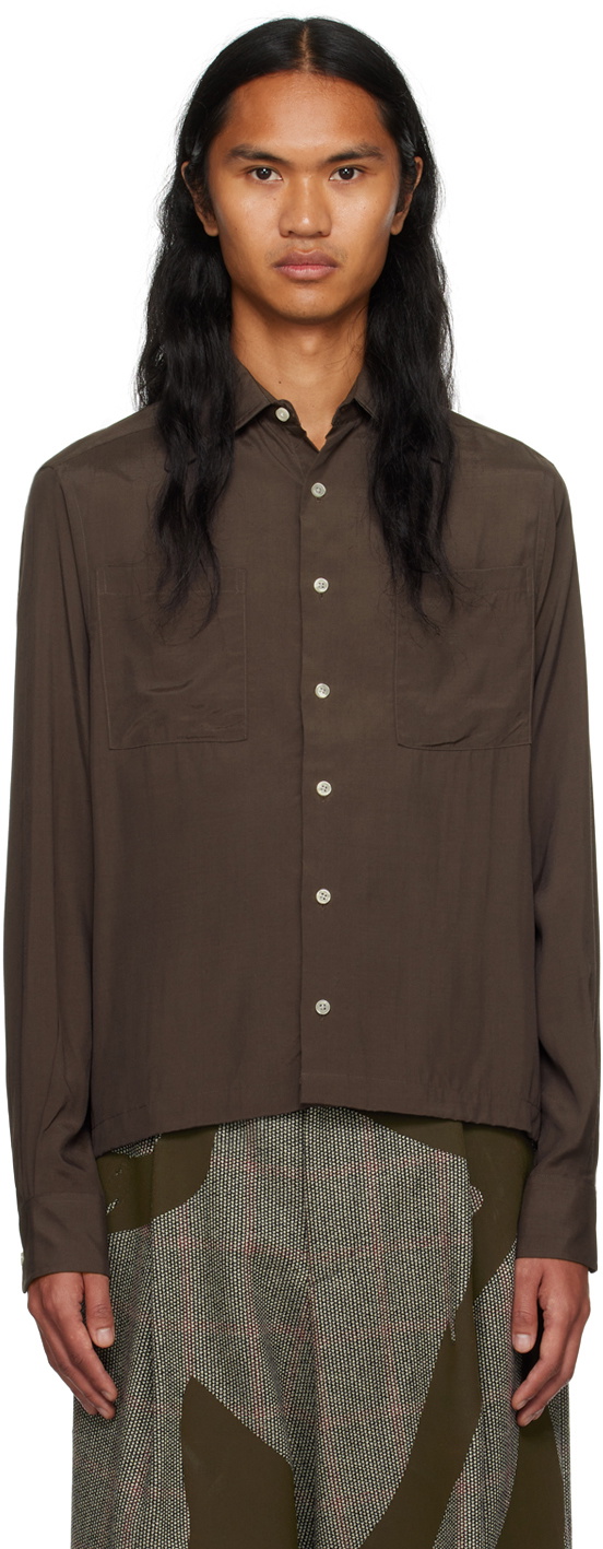 Factor's Brown Button Shirt