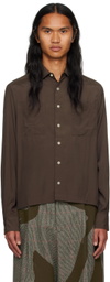 Factor's Brown Button Shirt