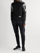 Nike Running - Element Printed Recycled Dri-FIT and Stretch-Ripstop Half-Zip Top - Black