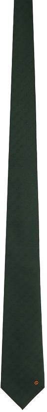 Photo: Gucci Green Silk Interlocking G Tie