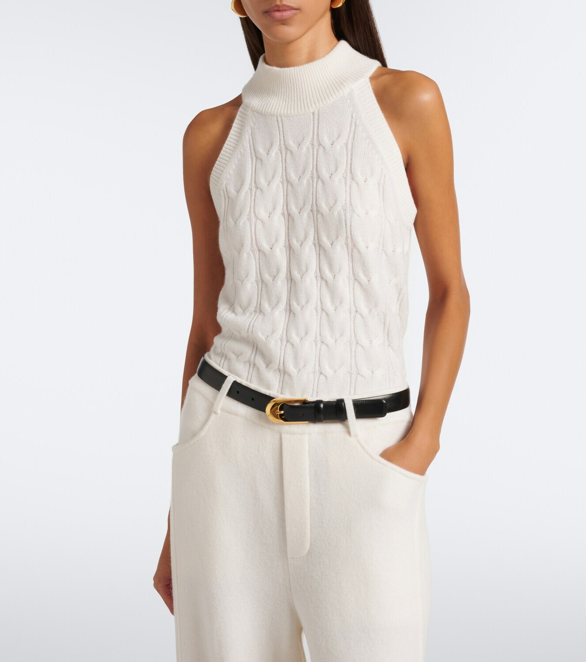 Lisa Yang Serafine cable-knit cashmere top