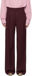 The Row Burgundy Antone Trousers