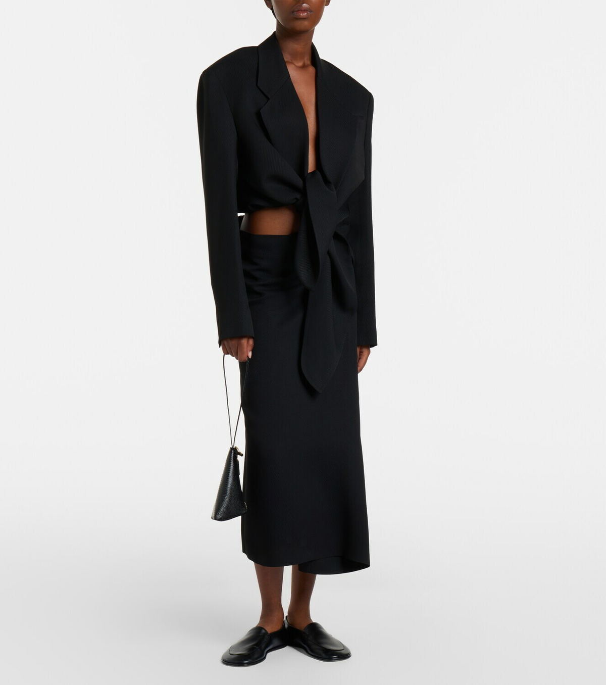 Calvin Klein Collection Hallie striped midi skirt