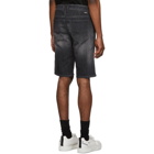 Diesel Black Denim Thoshort Shorts