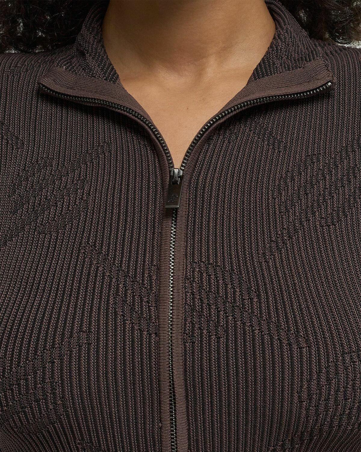 Daily Paper KNITTED MONOGRAM CARDIGAN Brown Womens Zippers & Cardigan