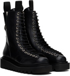 Toga Virilis Black Lace-Up Boots