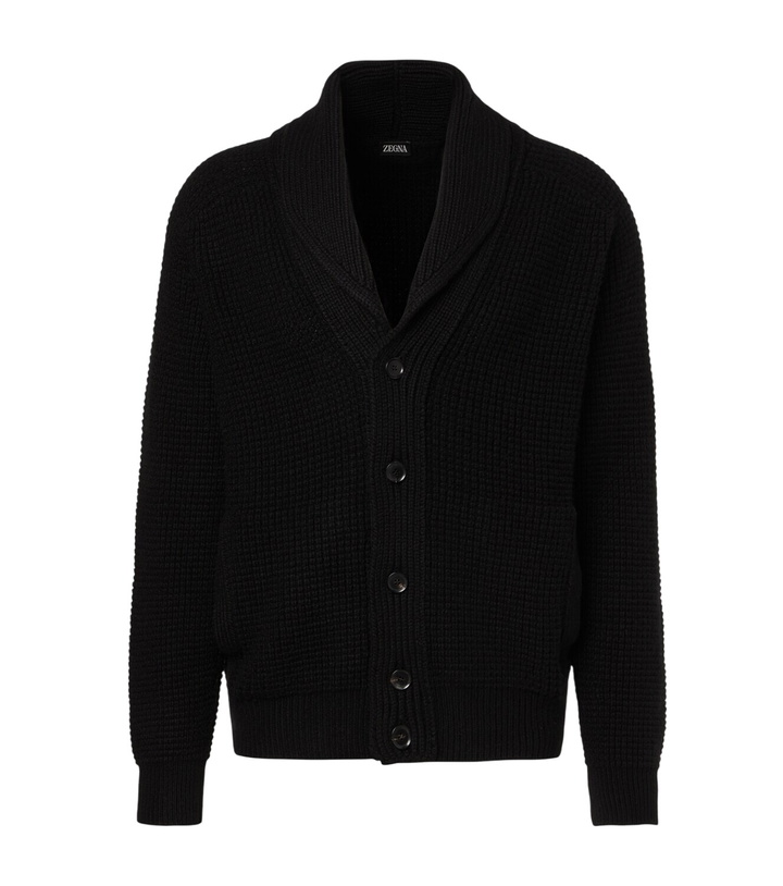 Photo: Zegna Waffle-knit cashmere-blend cardigan
