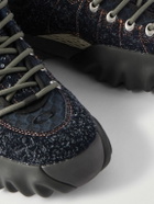 Oakley Factory - Edge Mesh, Canvas and Rubber-Trimmed Brushed-Suede Boots - Blue