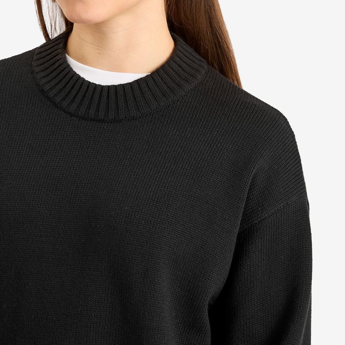 DONNI. Women's Cotton Cashmere Jumper in Jet