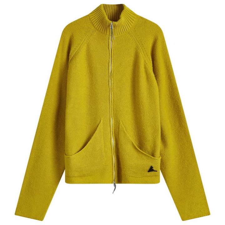 Photo: ROA Men's Mohair Zip Cardigan in Yellow