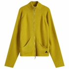 ROA Men's Mohair Zip Cardigan in Yellow