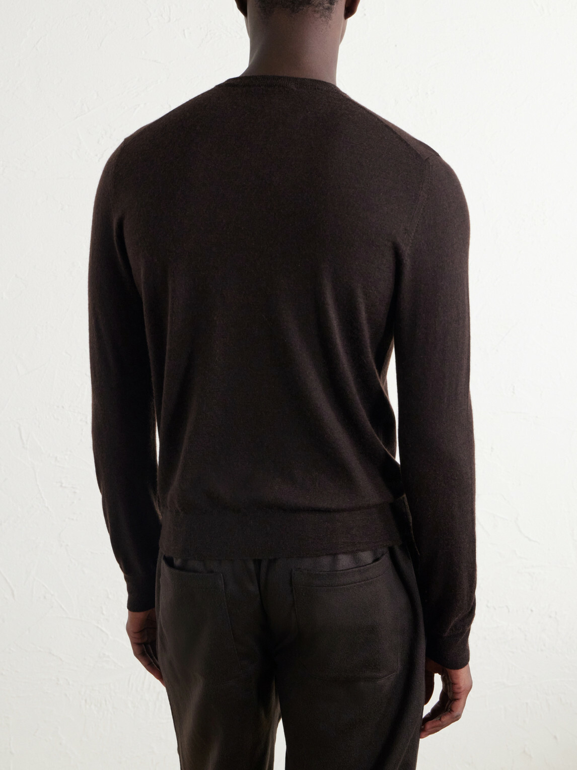 Saman Amel - Cashmere and Silk-Blend Sweater - Brown
