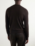 Saman Amel - Cashmere and Silk-Blend Sweater - Brown