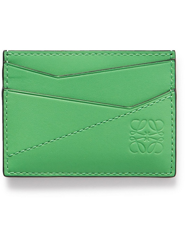 Photo: Loewe - Puzzle Logo-Debossed Leather Cardholder