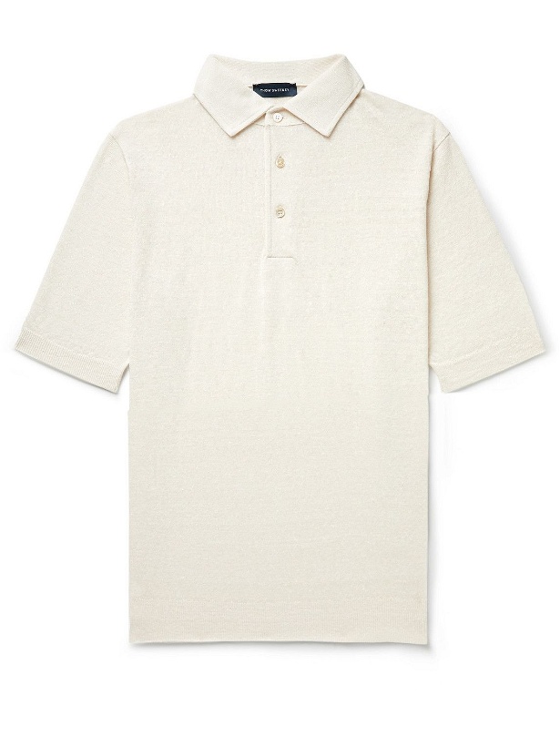 Photo: Thom Sweeney - Linen and Cotton-Blend Polo Shirt - Neutrals